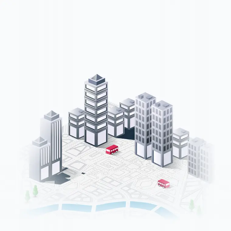 Isometric map of Gandhinagar neighbourhoods